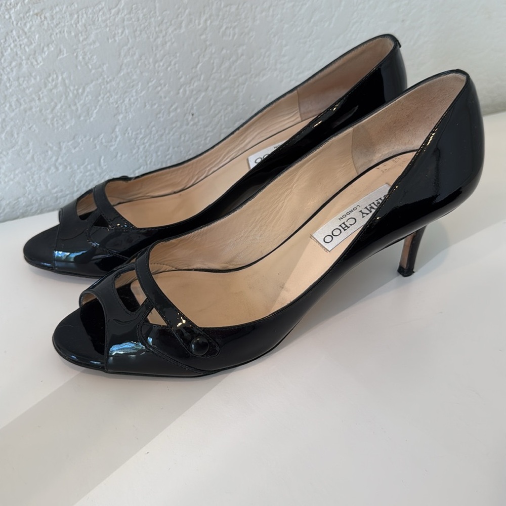 Jimmy Choo Black Kitten Heels